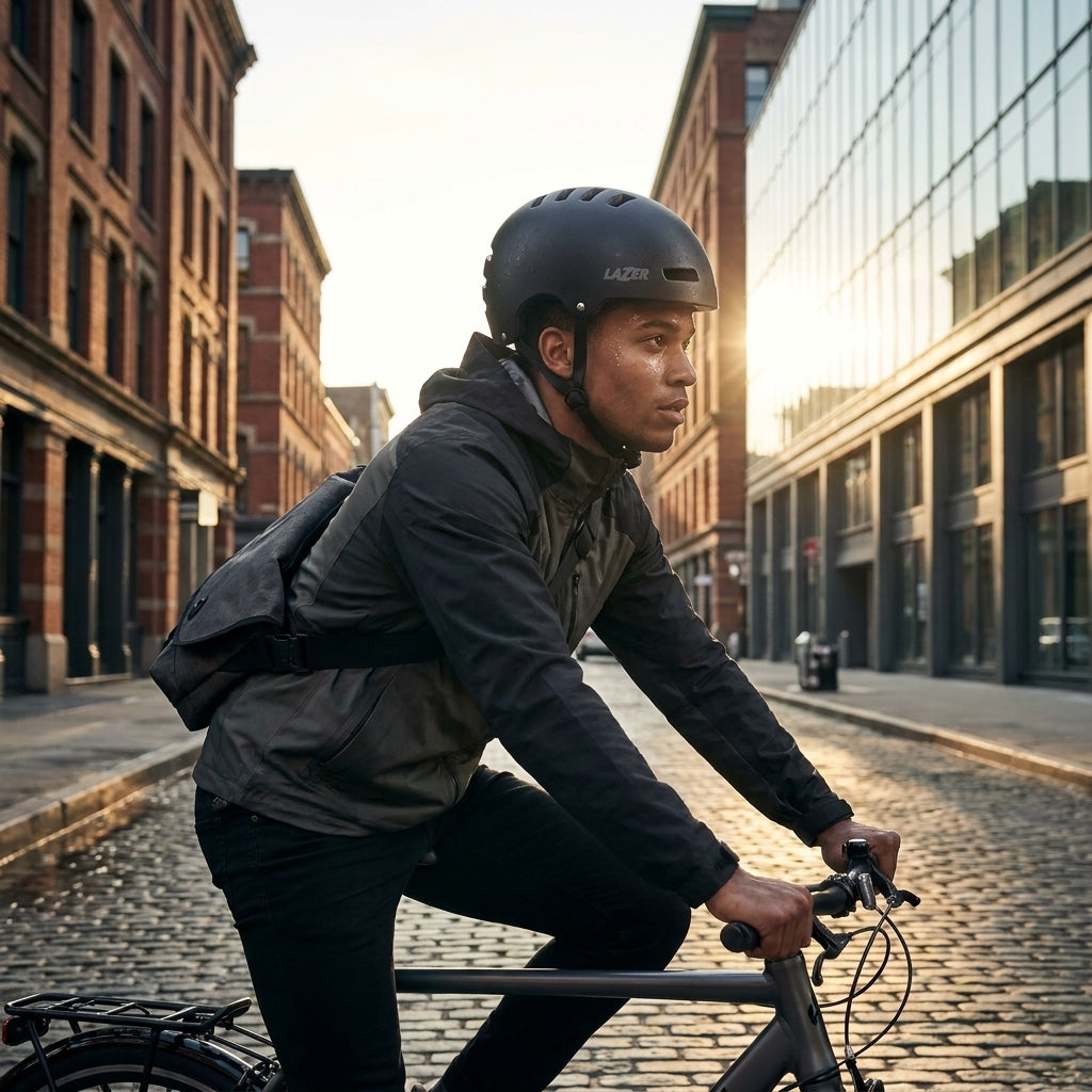 LAZER Helm Armor Urban/E-Bike Mattschwarz. Robuster Fahrradhelm für sichere Fahrten in der Stadt, auf Touren oder Trails. Komfortabel und stilvoll.