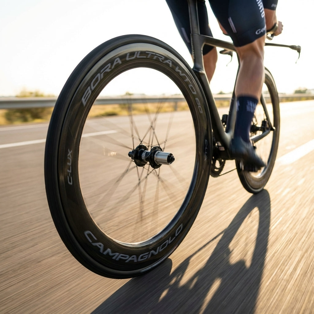 Campagnolo Bora Ultra WTO 80 DB Hinterrad. Carbon Rennrad Laufrad mit 80mm Aeroprofil, H.U.L.C. Bau und Cult Lagern für maximale Speed.