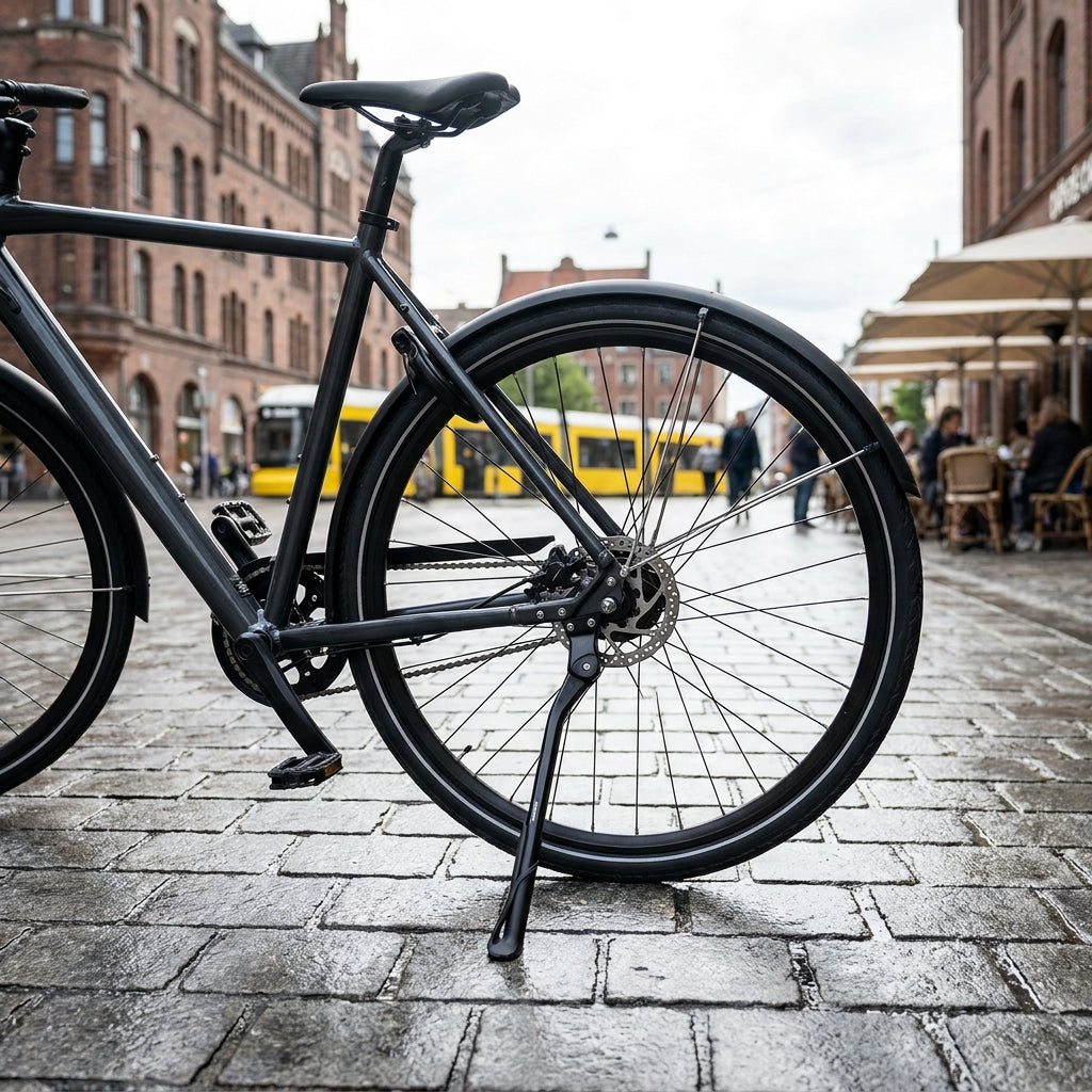 Hebie 618 AX 24 Zoll Hinterbauständer schwarz für universelle Achsbefestigung. Stabil, sicher, praktisch für Ihr Fahrrad.