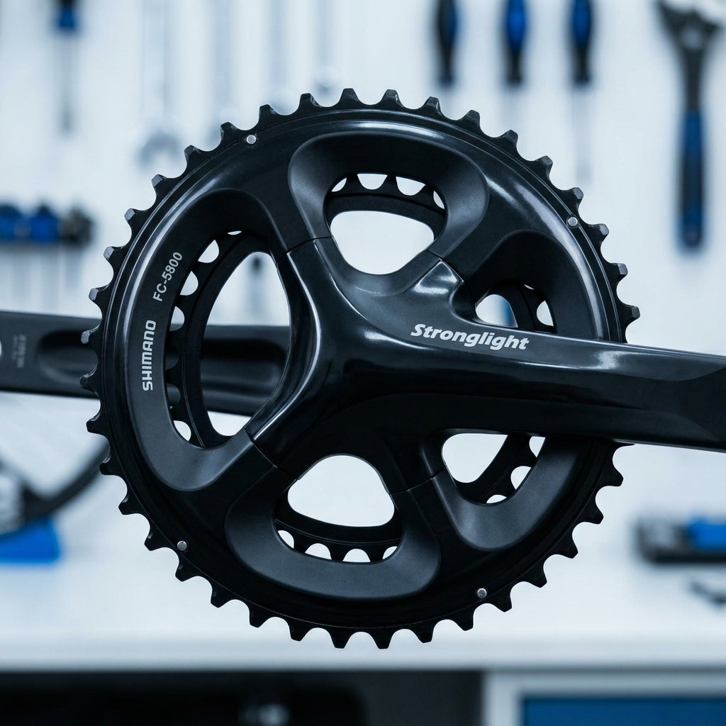 Stronglight Kettenblatt 7075 schwarz 39Z für Shimano FC-5800 11-fach.