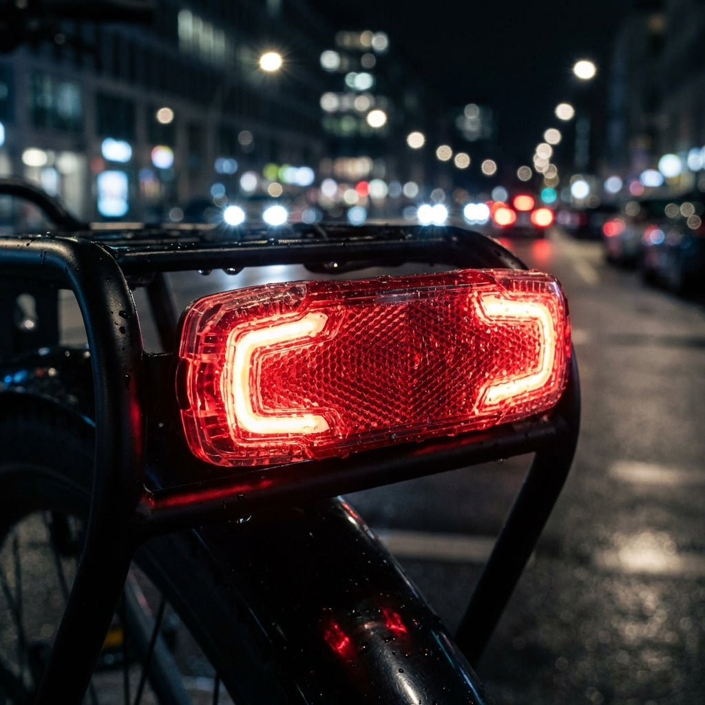 Busch+Müller Toplight 2C Plus LED-Rücklicht für Gepäckträgermontage, dynamobetrieben, mit Standlichtfunktion, Z-Großflächenrückstrahler, StVZO-zugelassen, Bolzenabstand 50/80 mm