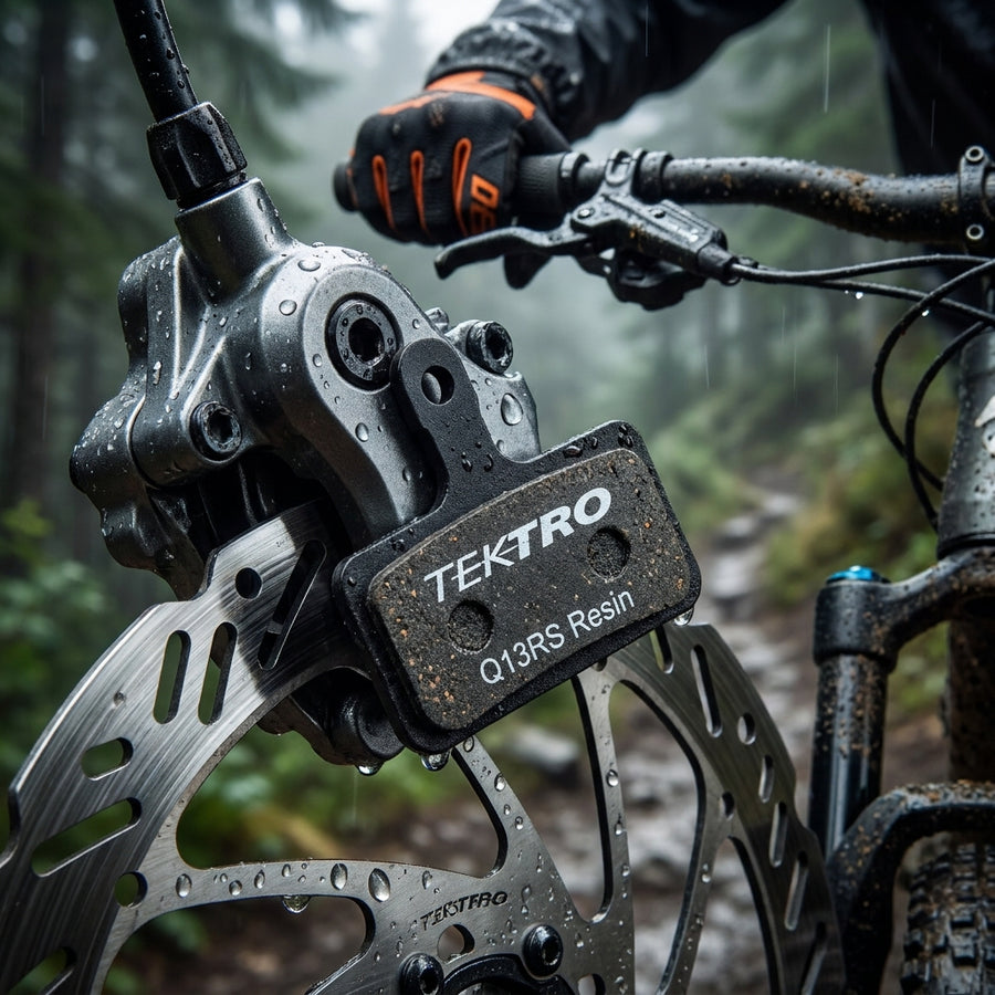 TEKTRO Q13RS Resin Scheibenbremsbeläge für optimale Bremsleistung am Fahrrad. 5mm Belagstärke, kompatibel mit vielen Modellen.