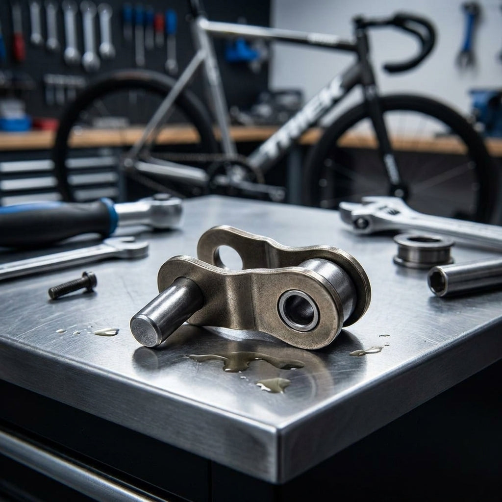 KMC Halbkettenglied O/L-1/8 für Single-Speed, BMX, Bahnrad. Präzises Kettenverschlussglied zur Optimierung der Kettenspannung.