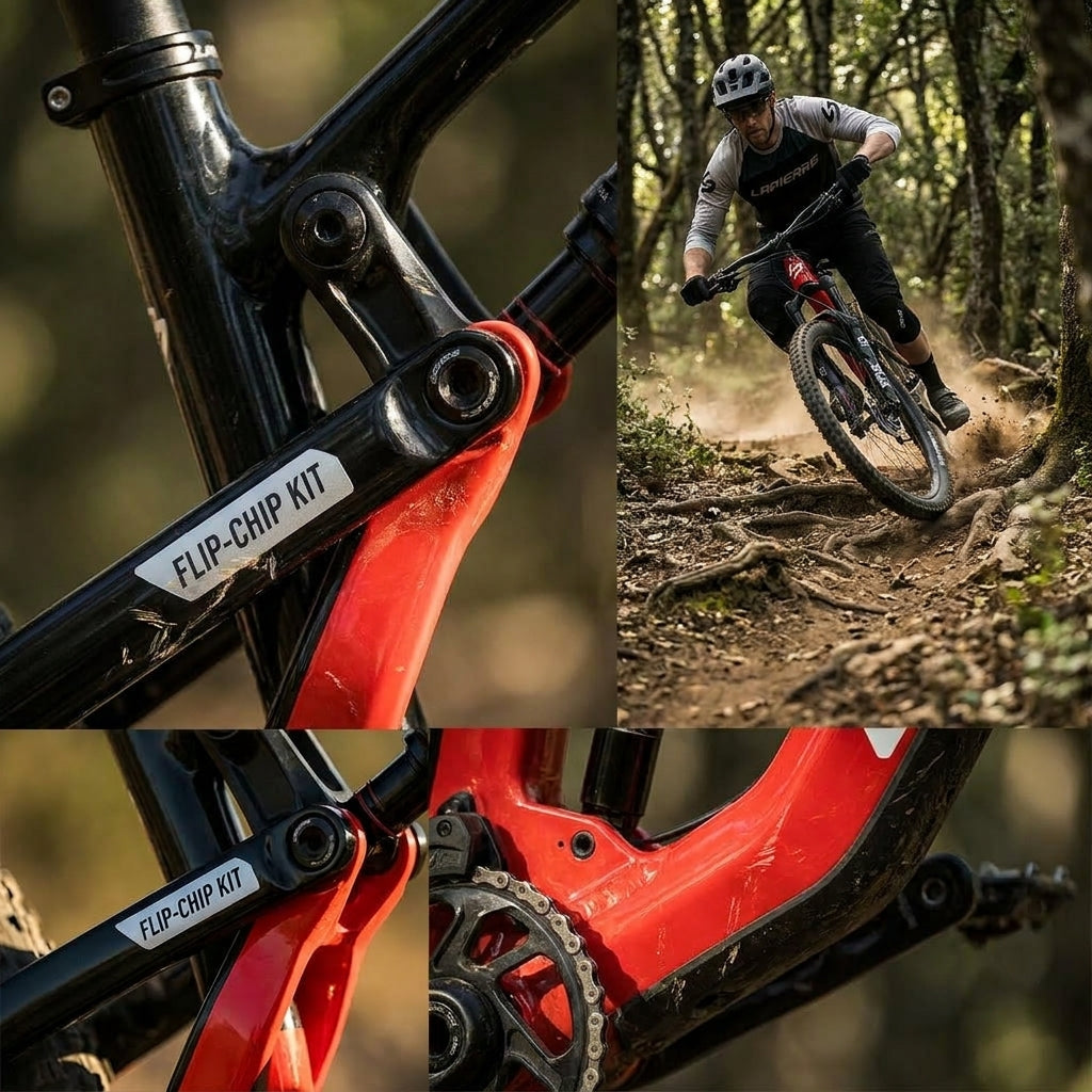 Flip-Chip Kit Lapierre Spicy: Mountainbike Geometrie präzise anpassen. Inkl. Spacer, Schrauben, Adapter. fahrrad-teile-shop.