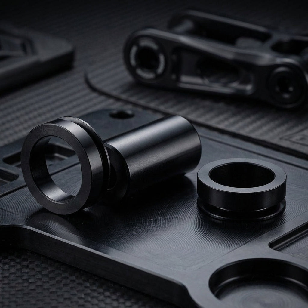 RockShox Dämpferbefestigung Hardware 3-teilig, schwarz, 1/2" 6x25.4 Standard für Fahrräder.