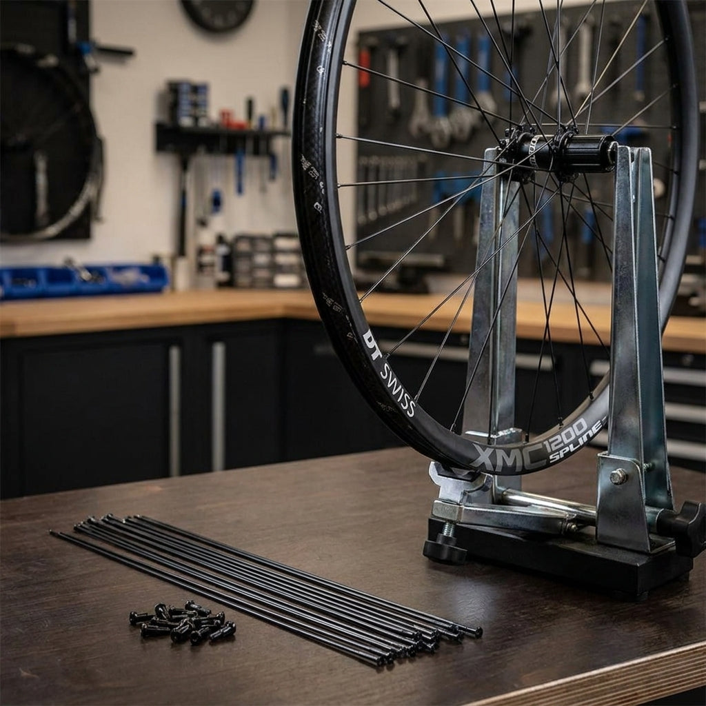 DT Swiss Speichenkit XMC1200 SPLINE 27.5 schwarz. Reparaturset für Laufräder. Original Ersatzspeichen Mountainbike.