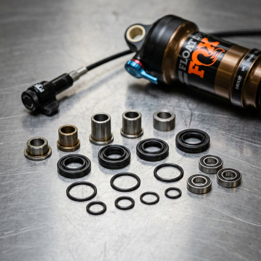 FOX Service Set Eyelet Assy FLOAT DPS Remote Trunnion SV für präzise Dämpfer-Wartung und optimale Mountainbike-Performance.