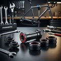 TOKEN Innenlager Thread Fit Set TF24 für Shimano 24mm Kurbeln, kompatibel BB86/BB90/BB92/BB30/PF30 in Werkstatt.