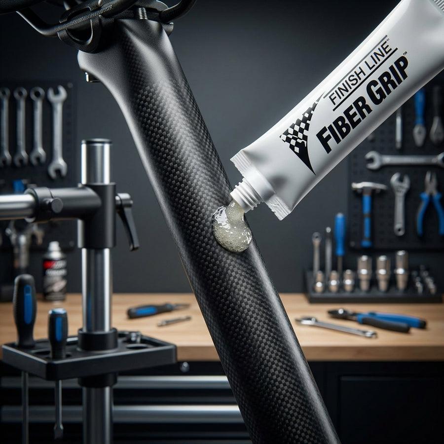 Finish Line Carbon Montage Gel 6ml für sicheren Halt von Carbonteilen und Schutz vor Materialschäden am Fahrrad.