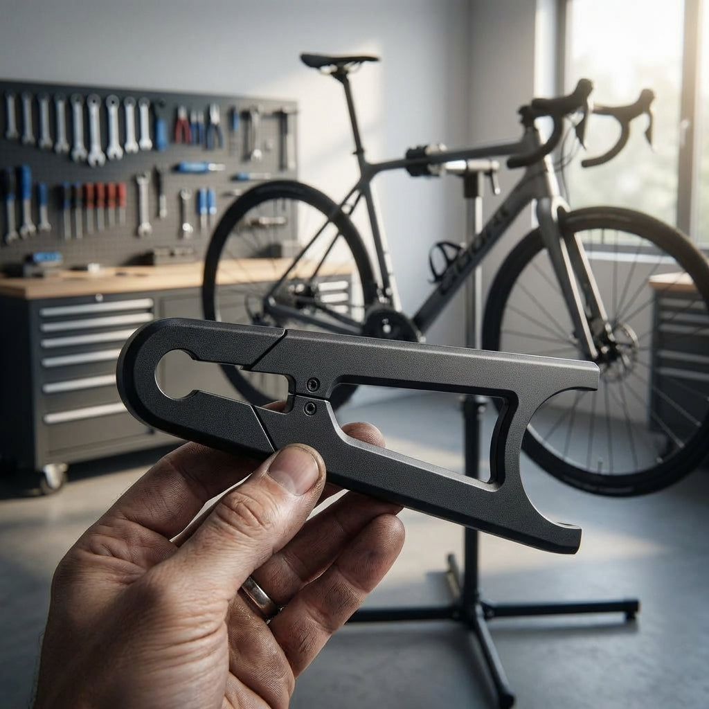 Horn Kettenschutz Längenadapter in Schwarz für Catena 05 und 06 Modelle, stabiles Fahrrad Zubehör zur Kettenpflege.