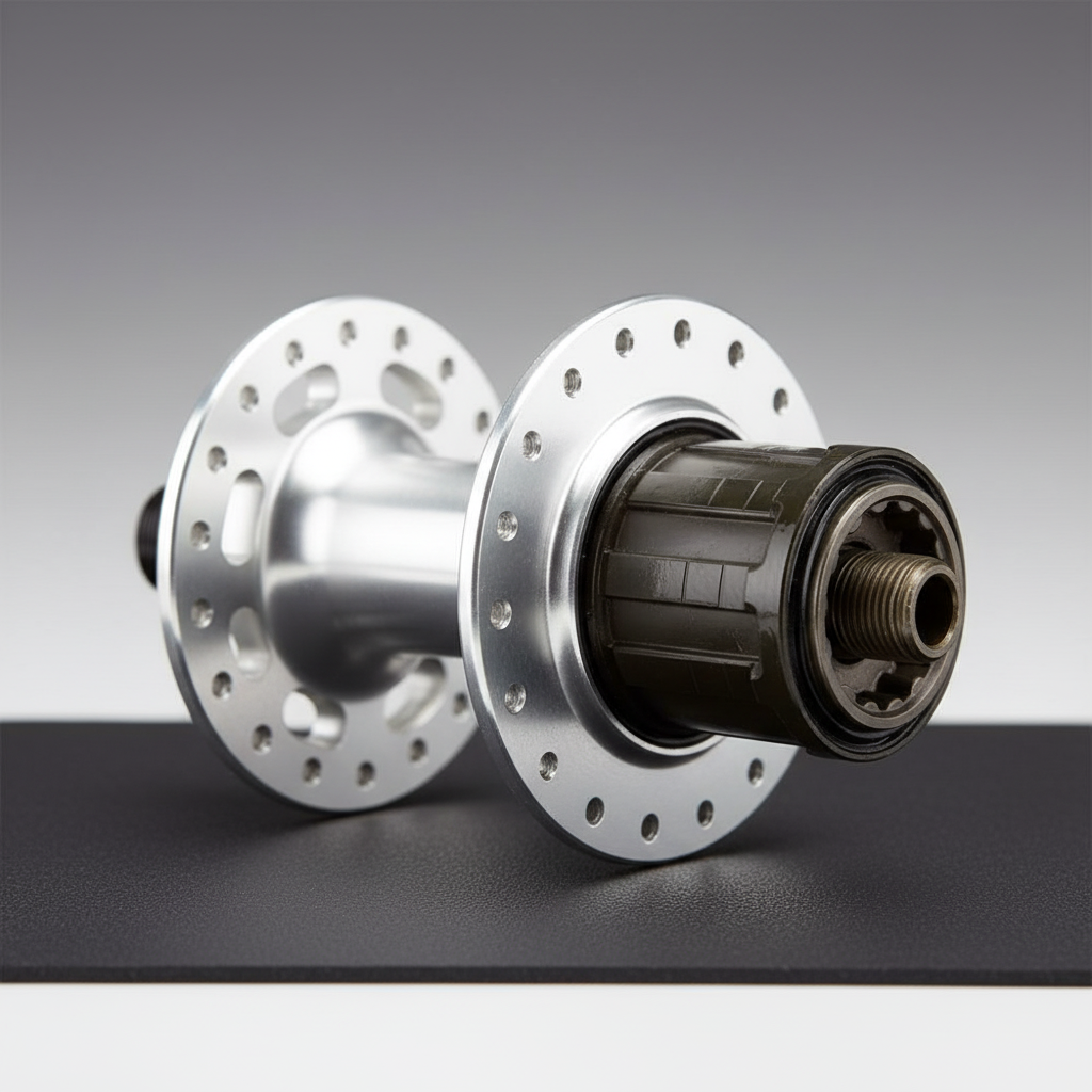 SHIMANO Freilaufkörper FH-RM66, montiert auf einer Fahrradnabe. Zuverlässiger Freilauf für Shimano-Naben.