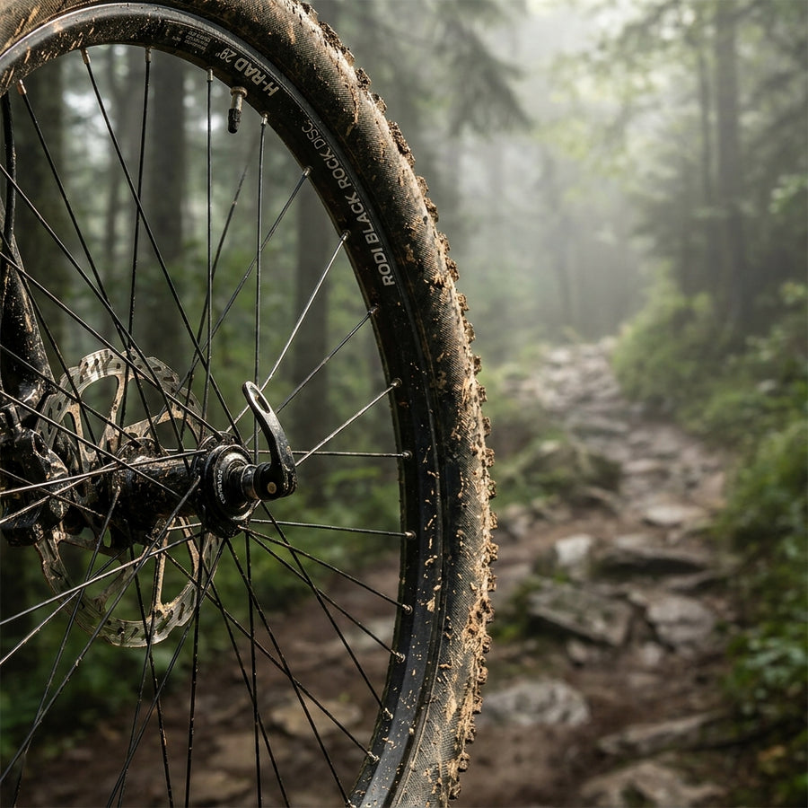 H-Rad 29" Rodi Black Rock Disc, schwarz, 36L QR. Robustes Hinterrad für MTB und Trekking. Scheibenbremskompatibel.