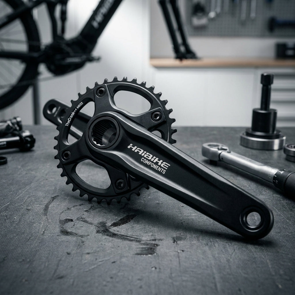 Haibike TheCrank++ HB32 Kurbelset 165mm ISIS. Hochwertige Fahrradkurbel für E-Bike & MTB Performance. Robust & präzise.