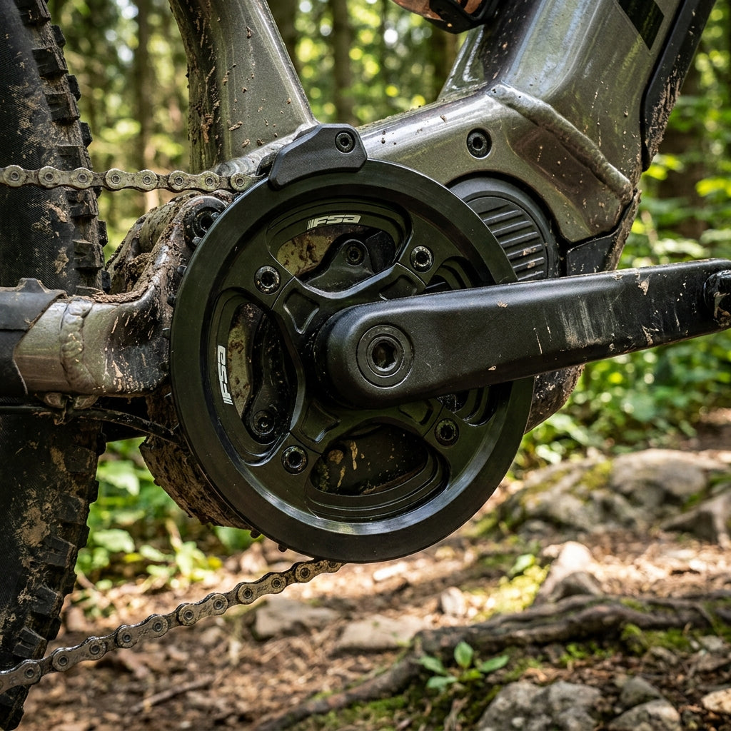 FSA Megatooth Kettenblatt 38 Zähne für Bosch Gen4 E-Bike, Stahl mit Kettenschutz. Optimale Kraftübertragung & Stabilität.