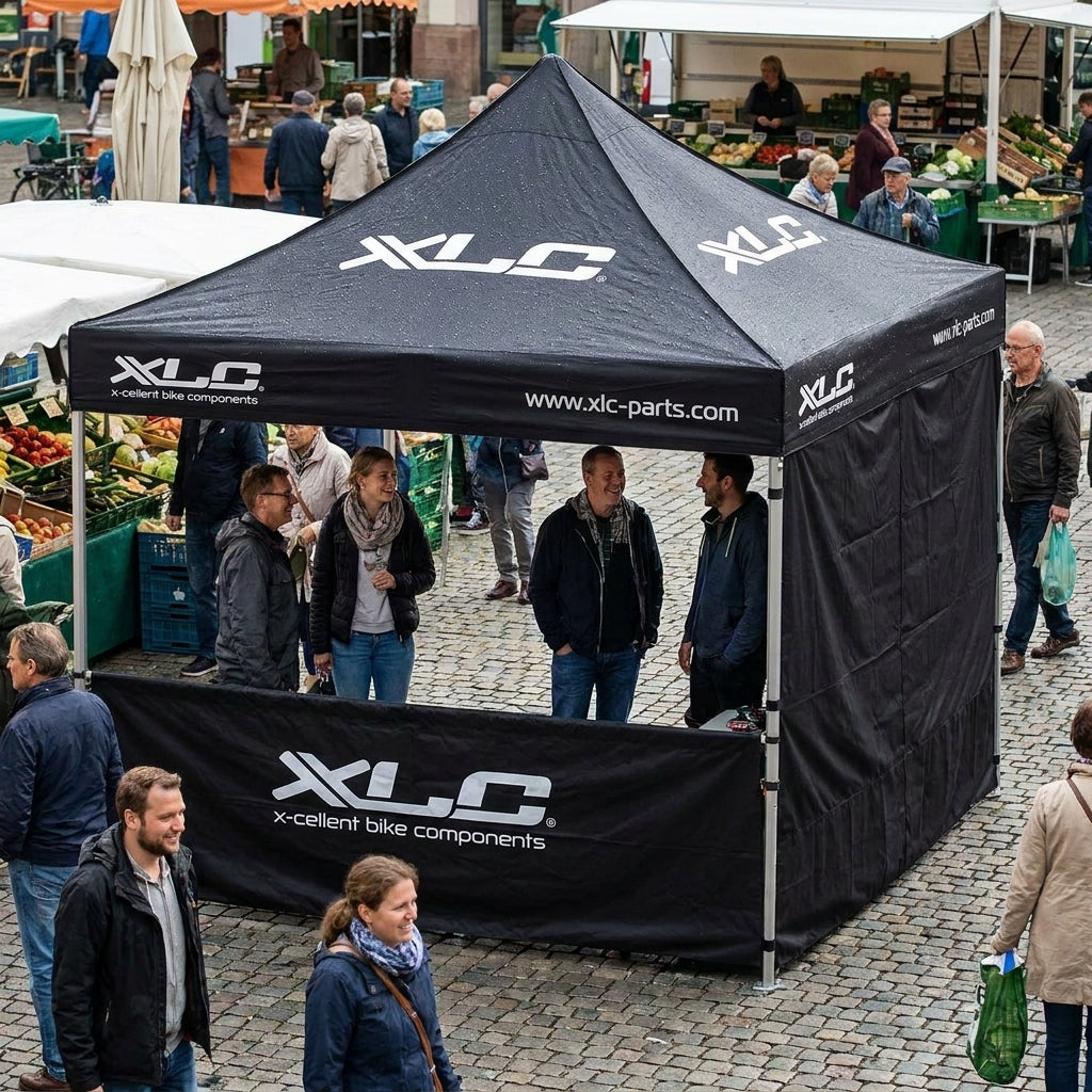 XLC Zelt inkl Seitenwand schwarz 3x3m mit Transporttasche