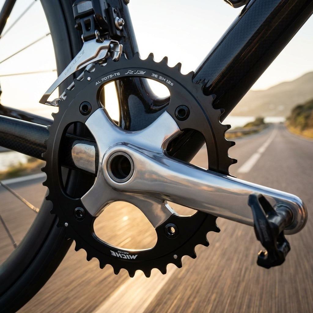 Miche UTG R81/R71 Kettenblatt 36 Zähne 12-fach für Shimano Ultegra/105 am Fahrrad.