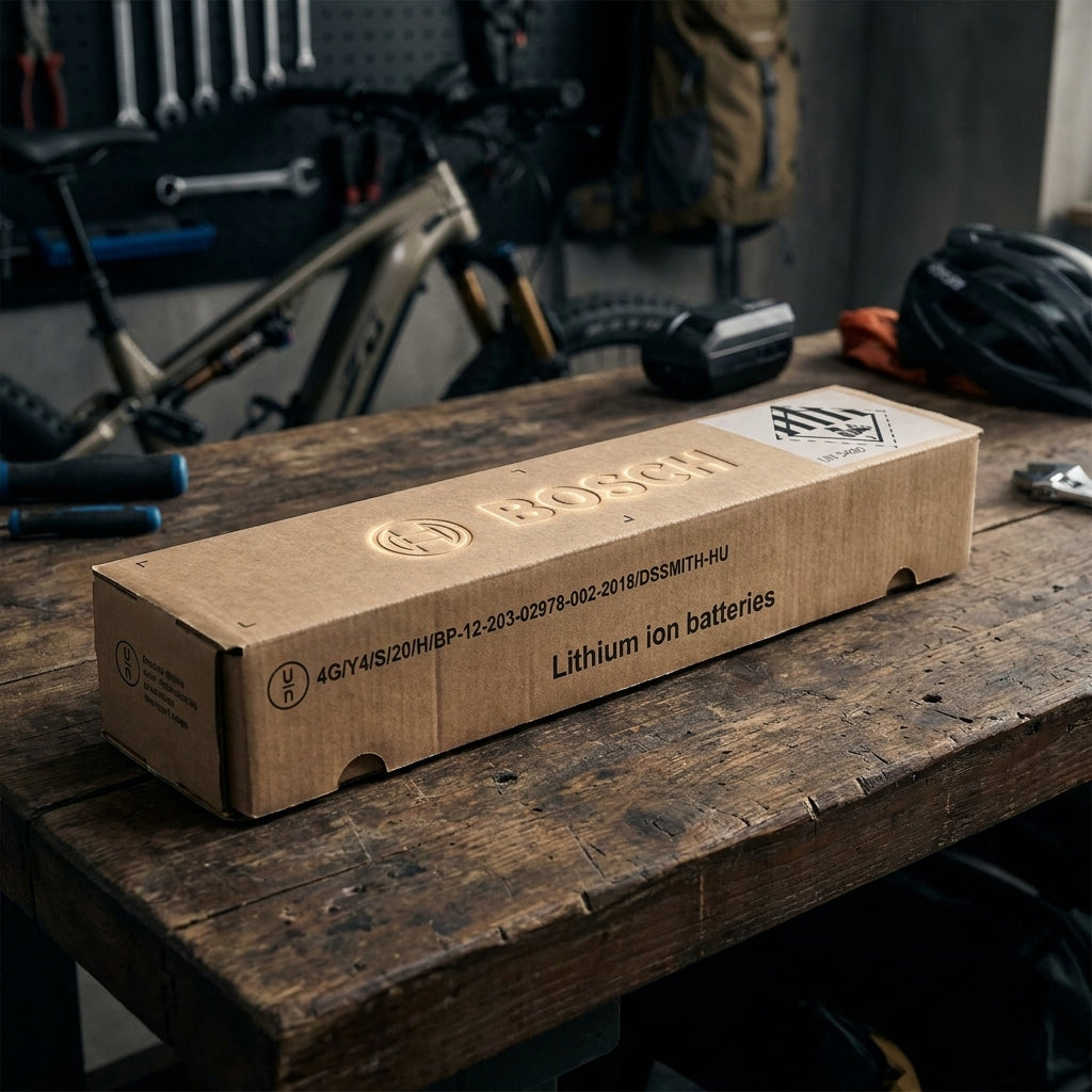 Bosch PowerTube Transport Verpackung BBP38YY für sicheren E-Bike Akku Schutz 540, 600, 800. Robust & passgenau.