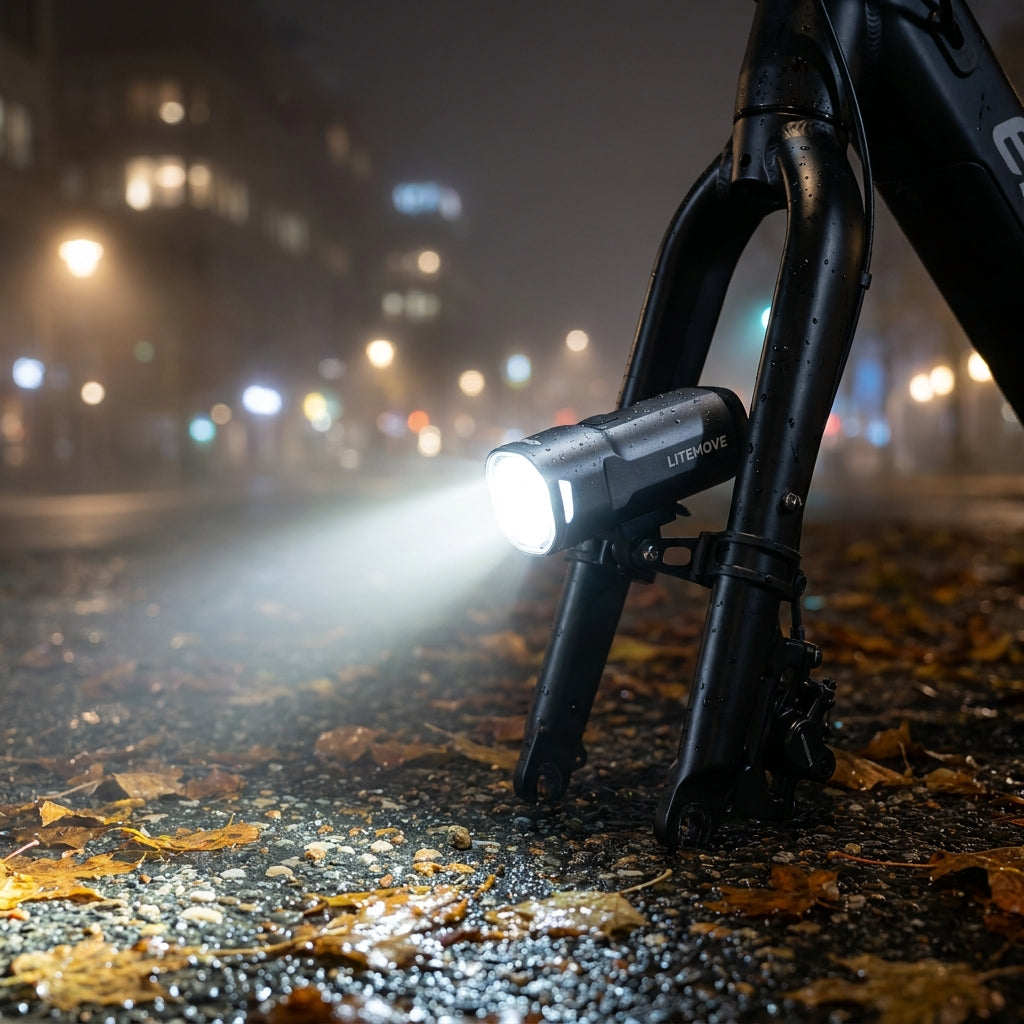 LITEMOVE Frontlicht SEC-150 Gabelhalterung 150 - 150 Lux E-Bike-Scheinwerfer aktuelle Generation