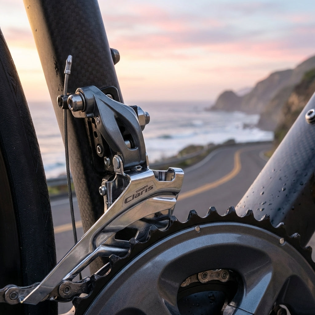 SHIMANO Claris FD-R2000 Anlöt Umwerfer für Rennrad, 8-fach, präzise Schaltperformance für Einsteiger.