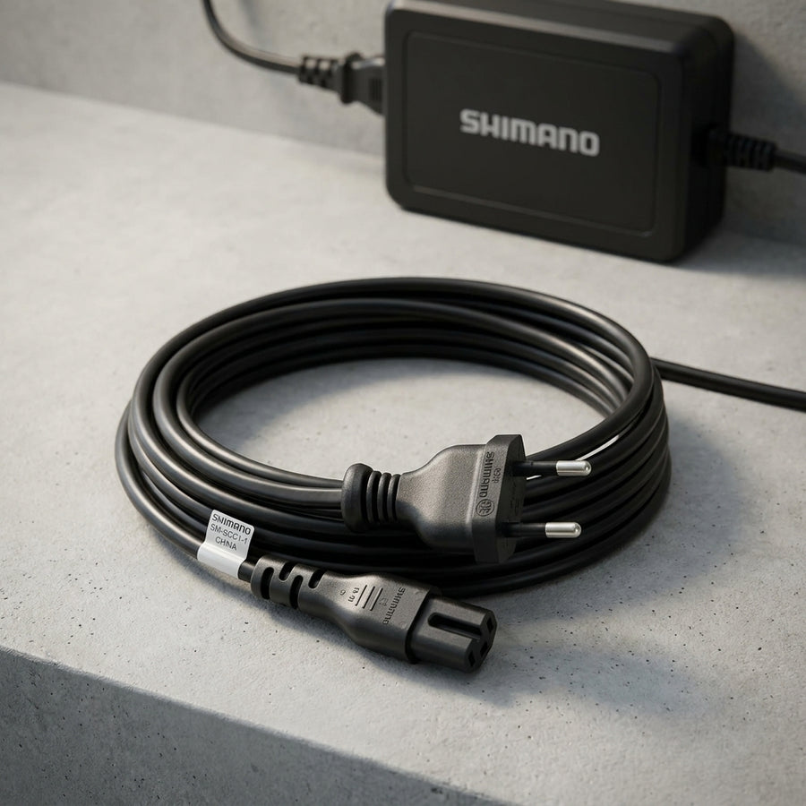 Shimano Netzkabel für Ladegeräte EC-E6002, EC-EN814, SM-BCR1, zuverlässige Energieversorgung für E-Bike.