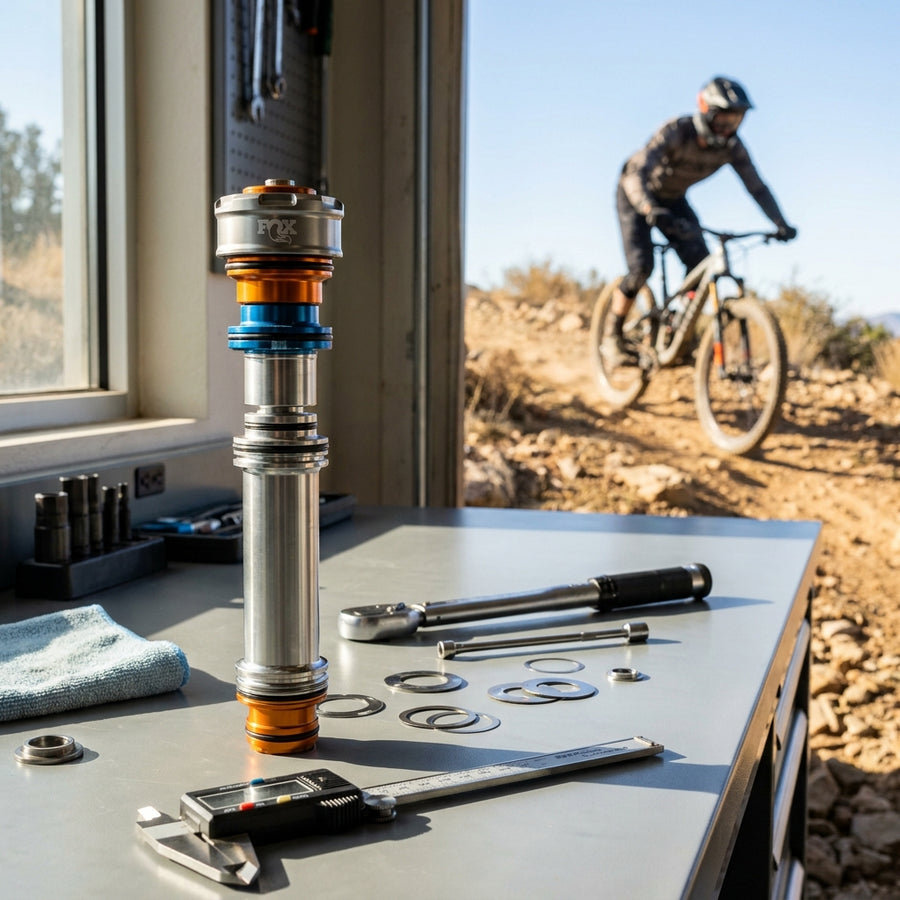 FOX Service Set Valving Stack Assy RE:Aktiv Compression Firm CF SH für präzise Dämpfung und kontrolliertes Mountainbike-Fahrverhalten.
