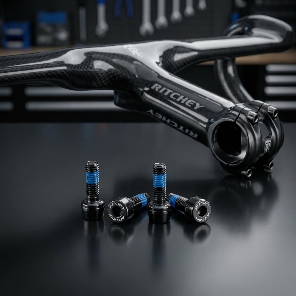 Ritchey WCS Chicane B2 Vorbau Schrauben für Lenkerkappe. Original Ersatzteil, schwarz, präzise gefertigt, sicherer Halt.
