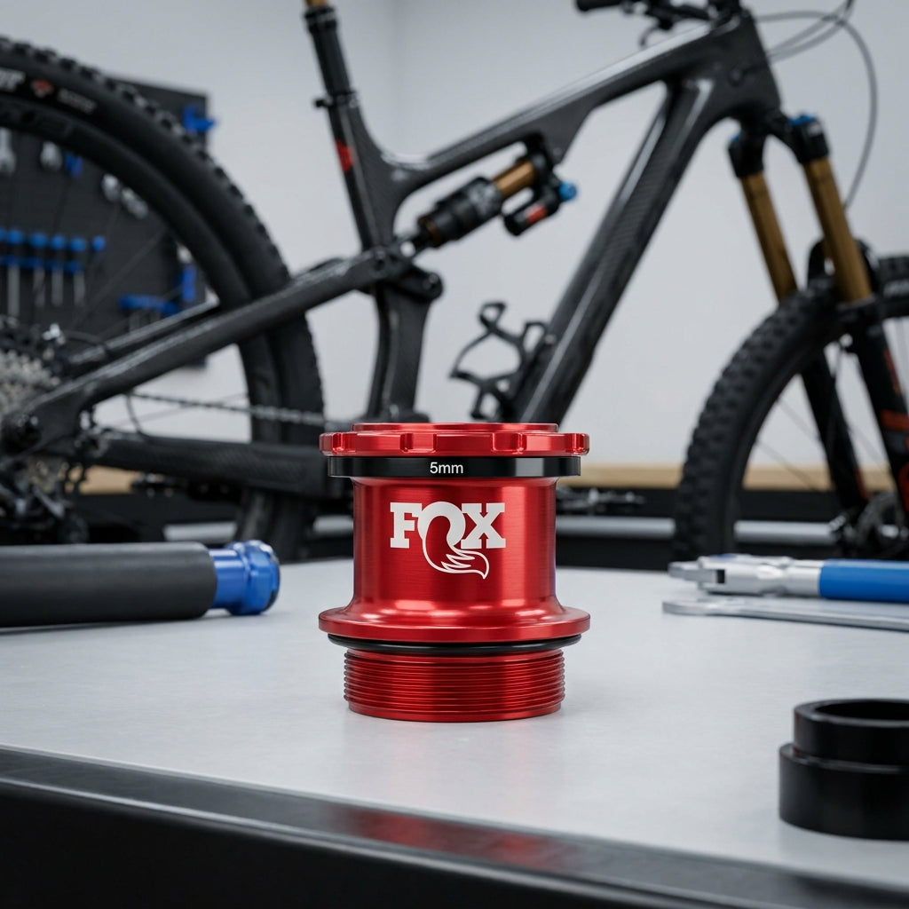 FOX Service Set Assy Bulkhead 1/2" Shaft Red für präzises Federgabel und Dämpfer Tuning. Hochwertiges Fahrradteil.