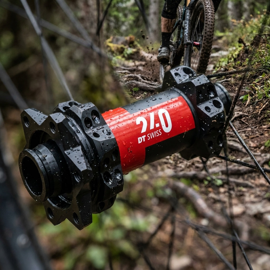 DT Swiss 240 EXP MTB VR Frontnabe schwarz. Leichte Highend-Nabe für Mountainbikes mit Ratchet EXP System. Top Performance.