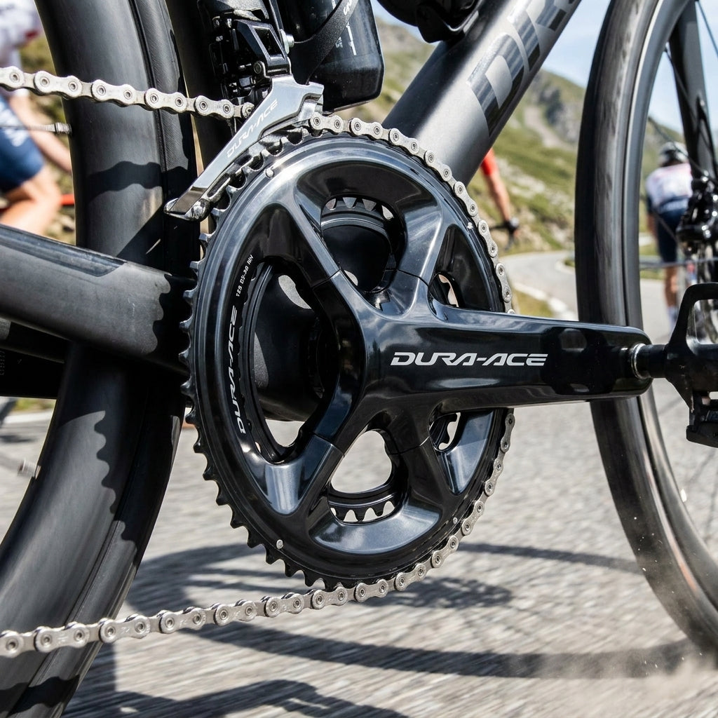 SHIMANO DURA-ACE FC-R9200 Kettenblatt 50 Zähne am Rennrad-Antrieb für maximale Effizienz.