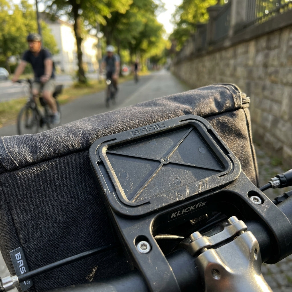 Basil KF Adapterplatte auch für KLICKfix VR-Korb | Tasche geeignet schwarz