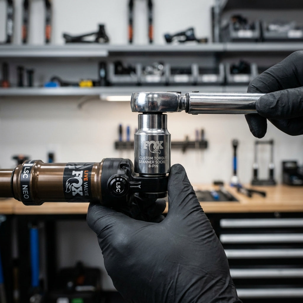 FOX Tooling Custom Torque Spanner Socket 8-Pin Live Valve Neo - präziser Dämpfer-Service