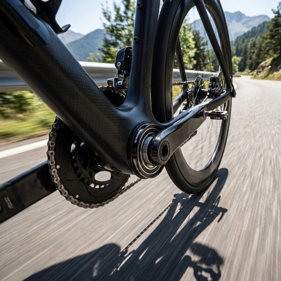 SRAM DUB BB386 Road Keramik Innenlager am Rennrad für Leichtlauf, Steifigkeit und maximale Effizienz.