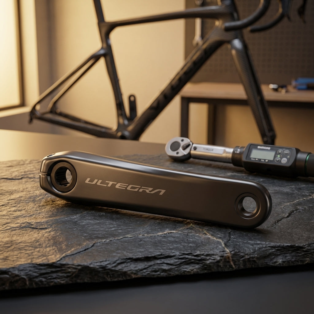 Shimano Ultegra FC-R8100 linker Kurbelarm 175mm für 12-fach Rennrad Antriebe aus hochwertigem Aluminium.