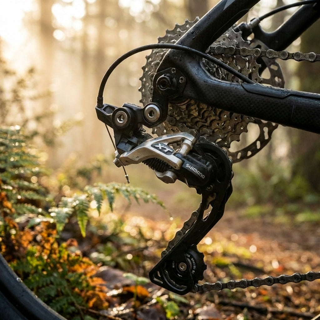 Shimano Deore XT RD-M781 Schaltwerk 10-fach mit langem Käfig für MTB und Trekking Fahrräder in Schwarz.