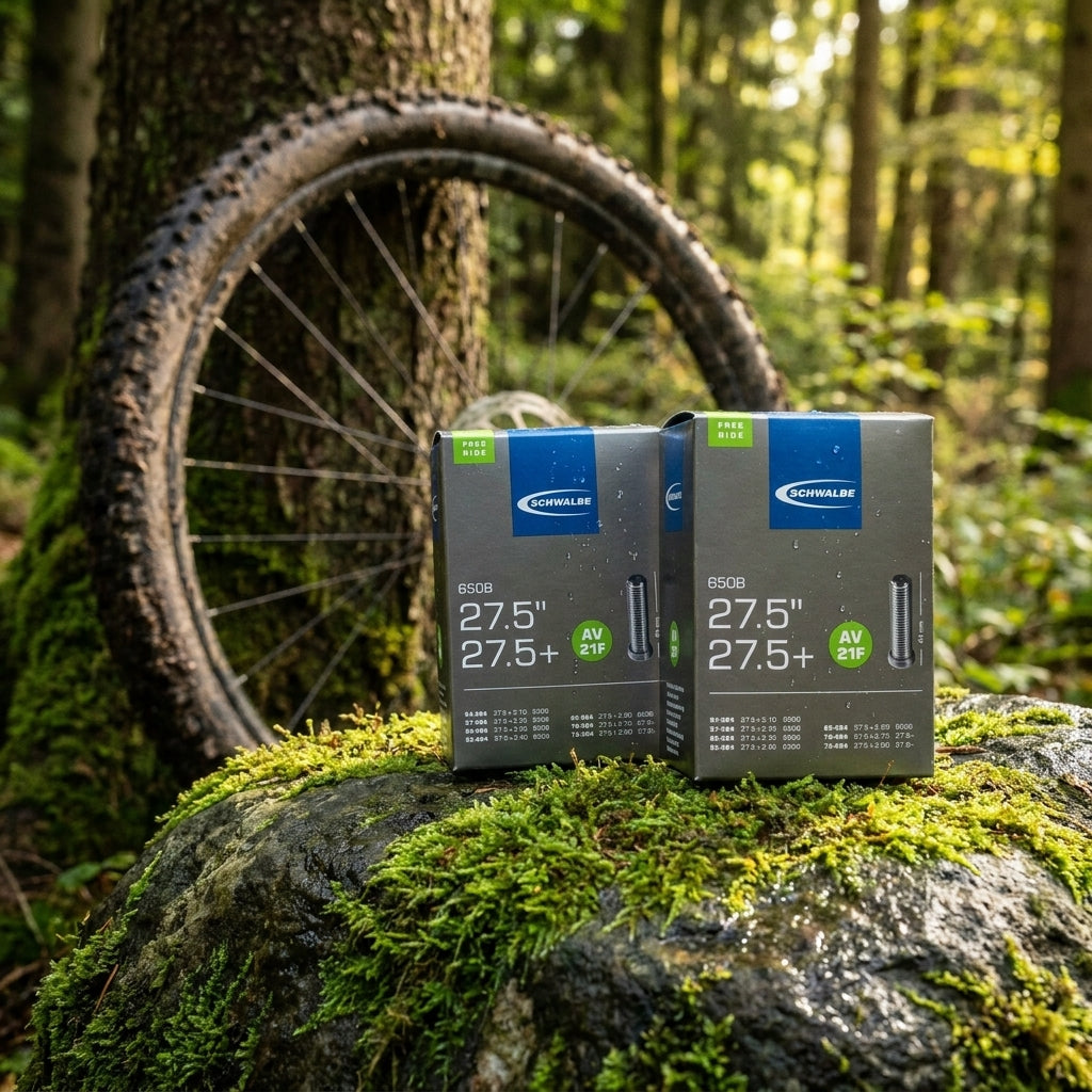 Schwalbe AV21F Freeride Fahrradschlauch 27,5 Zoll (54/75-584) mit Autoventil. Robust und lufthaltig für Mountainbikes.