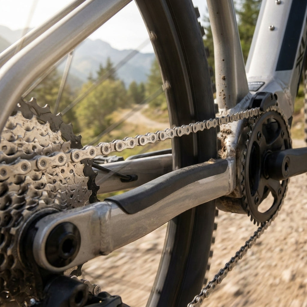 XLC E-Bike Kette CC-C15 10-fach silber. Robuste Fahrradkette für E-Bikes, 138 Glieder, langlebig und präzise.