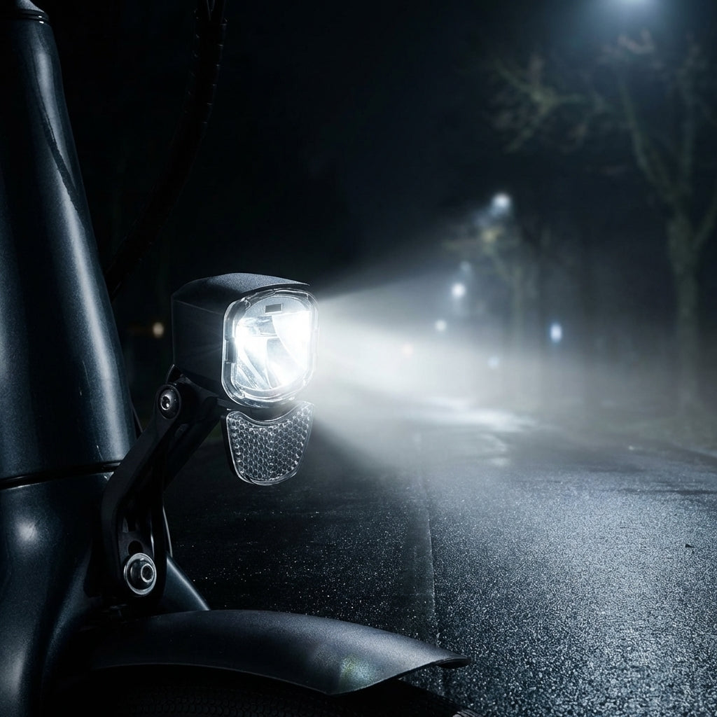 LITEMOVE Frontlicht mit Fernlicht RX-E90 Gabelhalterung - starke Ausleuchtung fürs E-Bike
