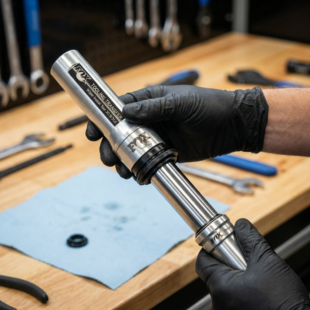 FOX Tooling Transfer Wiper Install Tool 30.9/31.6. Präzises Montagewerkzeug für FOX Transfer Sattelstützen-Dichtungen.