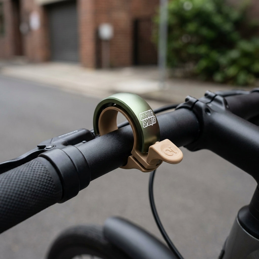 Knog Fahrradklingel Oi Classic groß 23.8 - 31.8mm sand braun matt