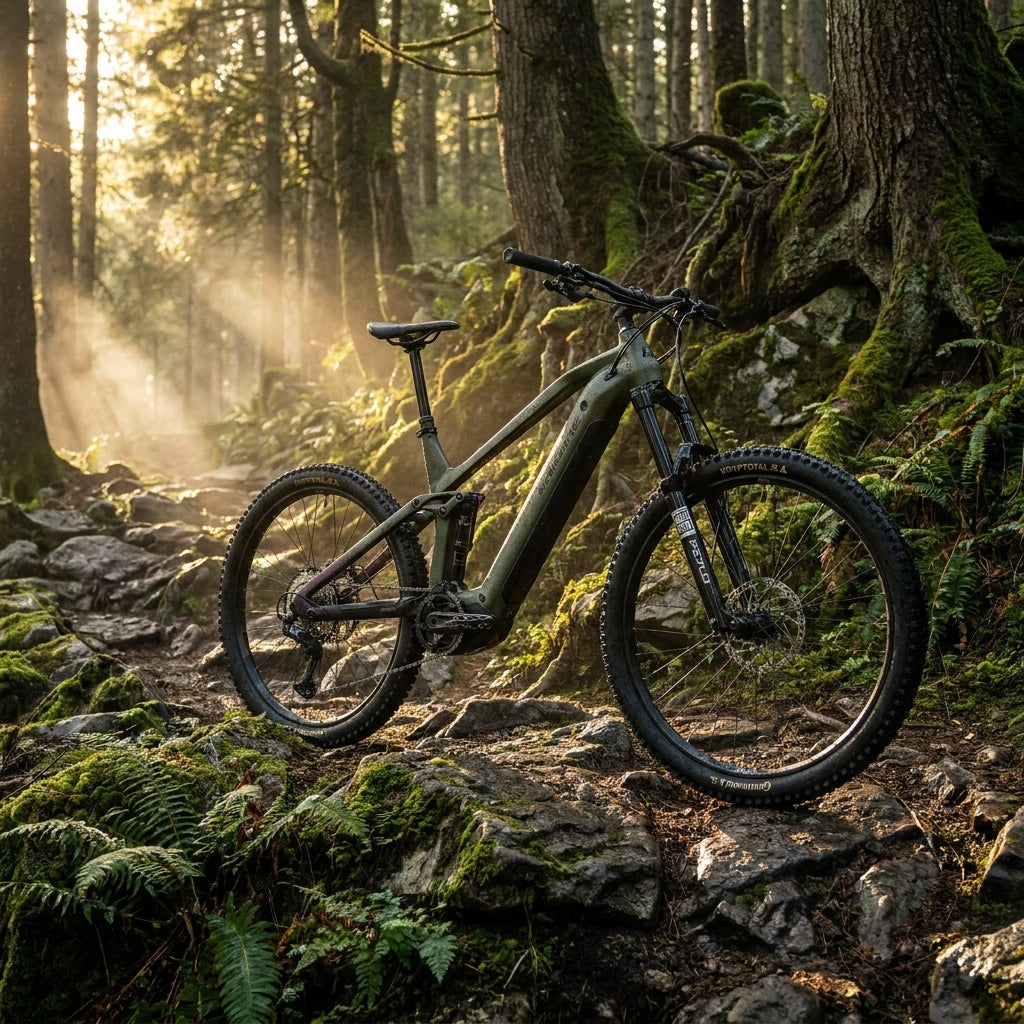 Haibike ALLMTN 6 E-MTB Fully mit 800Wh Akku und Shimano XT Schaltung in swamp/plum für anspruchsvolle Trails.