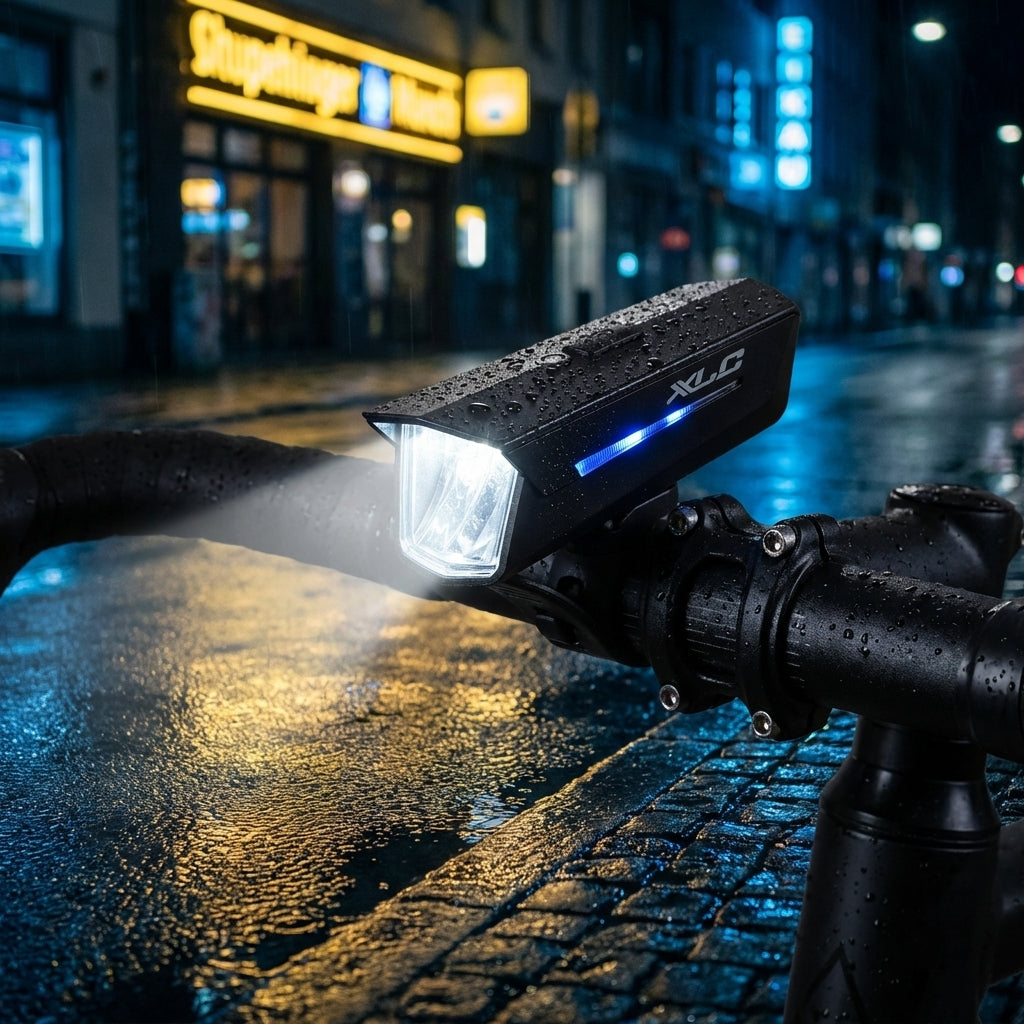 XLC Proxima CL-S24 LED Fahrradlicht Set mit StVZO Zulassung und Osram LED für Sicherheit bei Nacht.