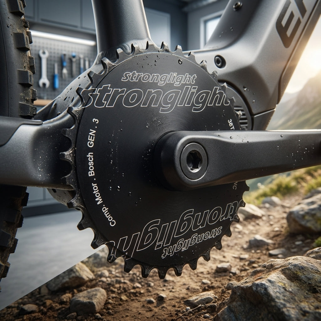 Stronglight Kettenblatt für Bosch Gen 3 E-Bike Motor, 38 Zähne, Direktmontage Voll-Design.