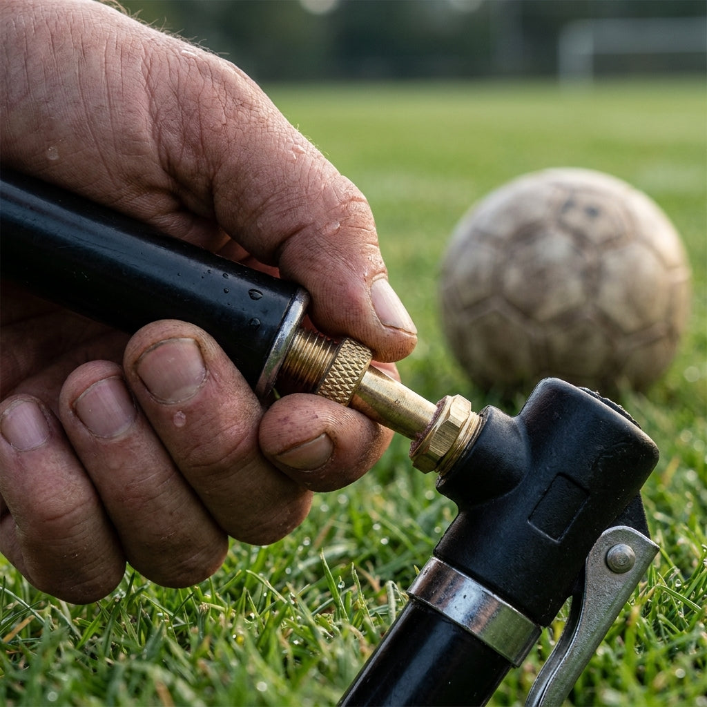 Mijnen Pieper Stecknippel für Fußballpumpen. Hochwertige Pumpennadeln zum schnellen Aufpumpen von Fußbällen. Robust & passgenau.