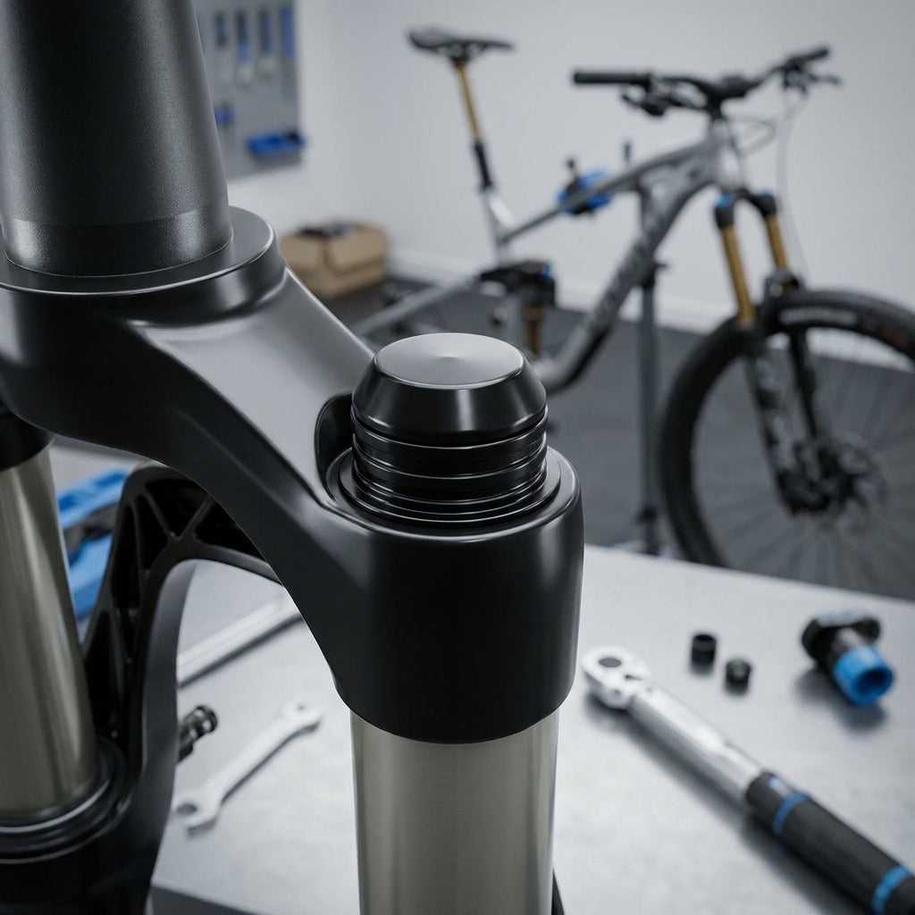 SR Suntour Luftkolbenkappe mit X-Seal Dichtung. Hochwertiges Ersatzteil für Federgabeln. Optimale Dichtigkeit und Funktion.