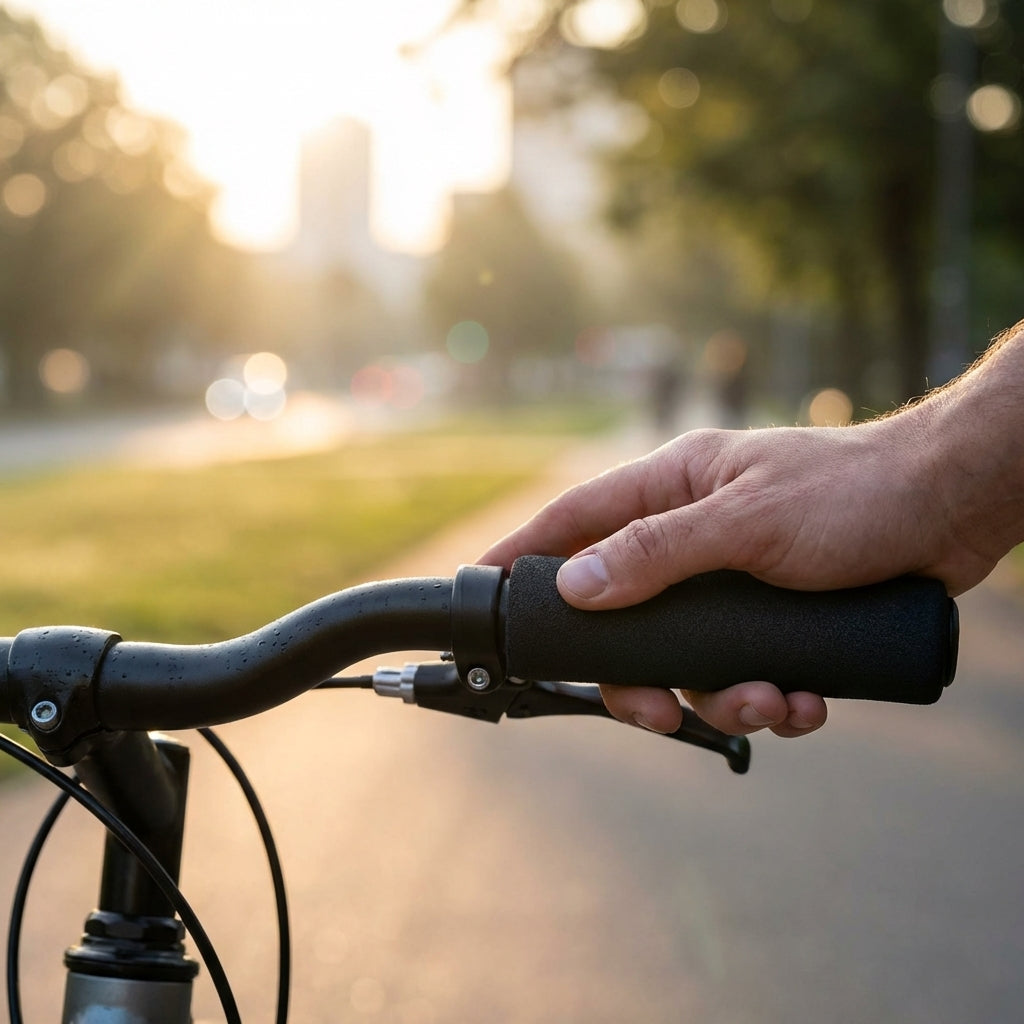 Ergotec Milano Lenkerbezug aus schwarzem Schaumstoff 6mm für vibrationsfreies Fahrradfahren und hohen Komfort.