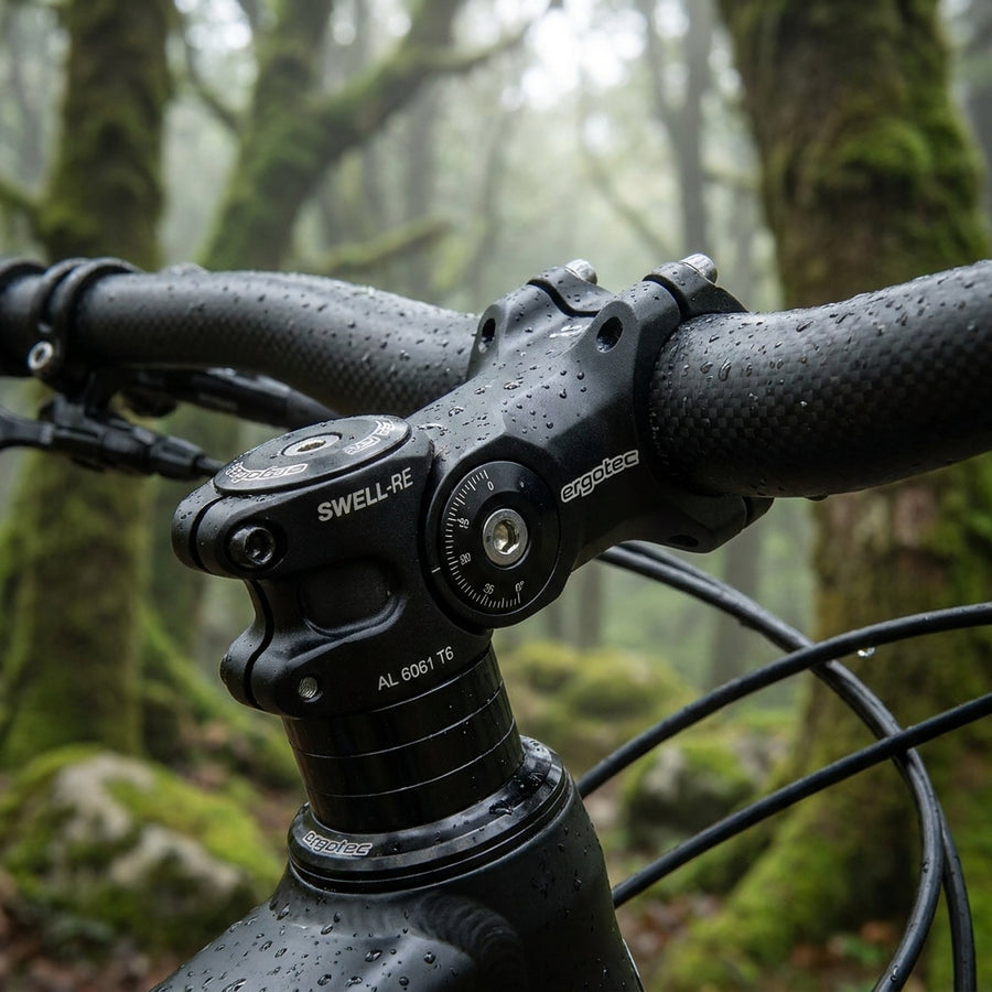 Ergotec Swell-RE Vorbau: stabiler, leichter, winkelverstellbarer Fahrradvorbau für Mountainbike & E-Bike. Präzision & Kontrolle.
