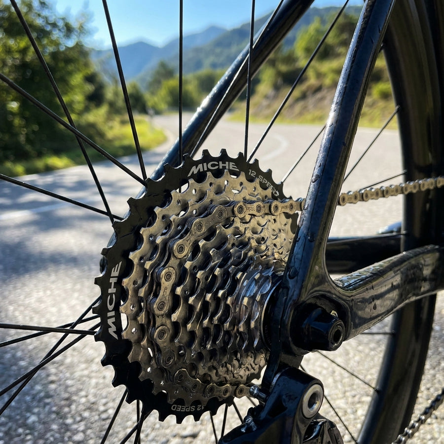 Miche Primato K12 12-fach Kassette (14-34 Zähne) für Rennrad. Leicht (323g) und präzise. Shimano HG kompatibel. Fahrradteile Shop.