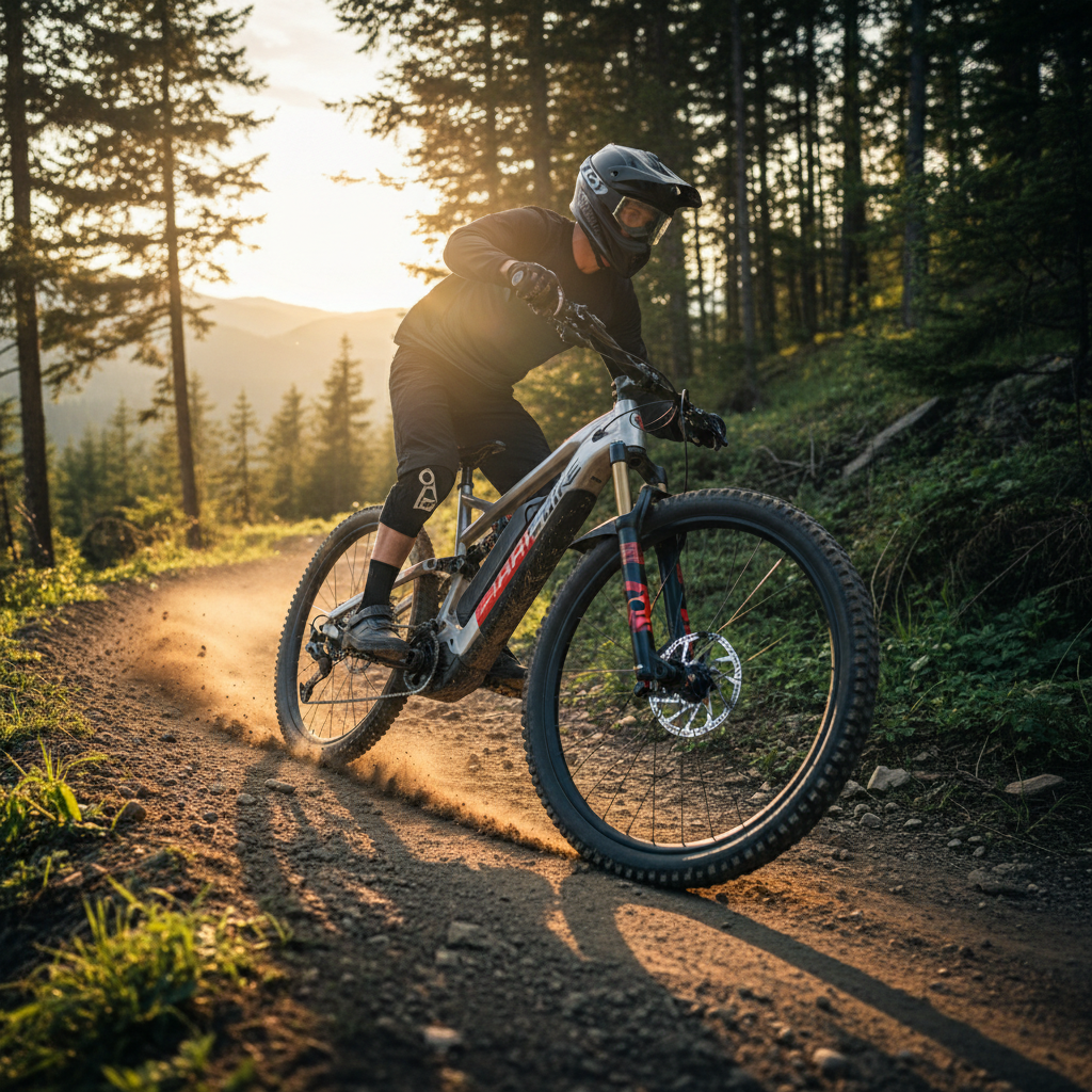 Haibike ALLMTN 4 E-Mountainbike, silber/rot/schwarz. Leistungsstarkes 800Wh E-MTB für anspruchsvolle Trails.