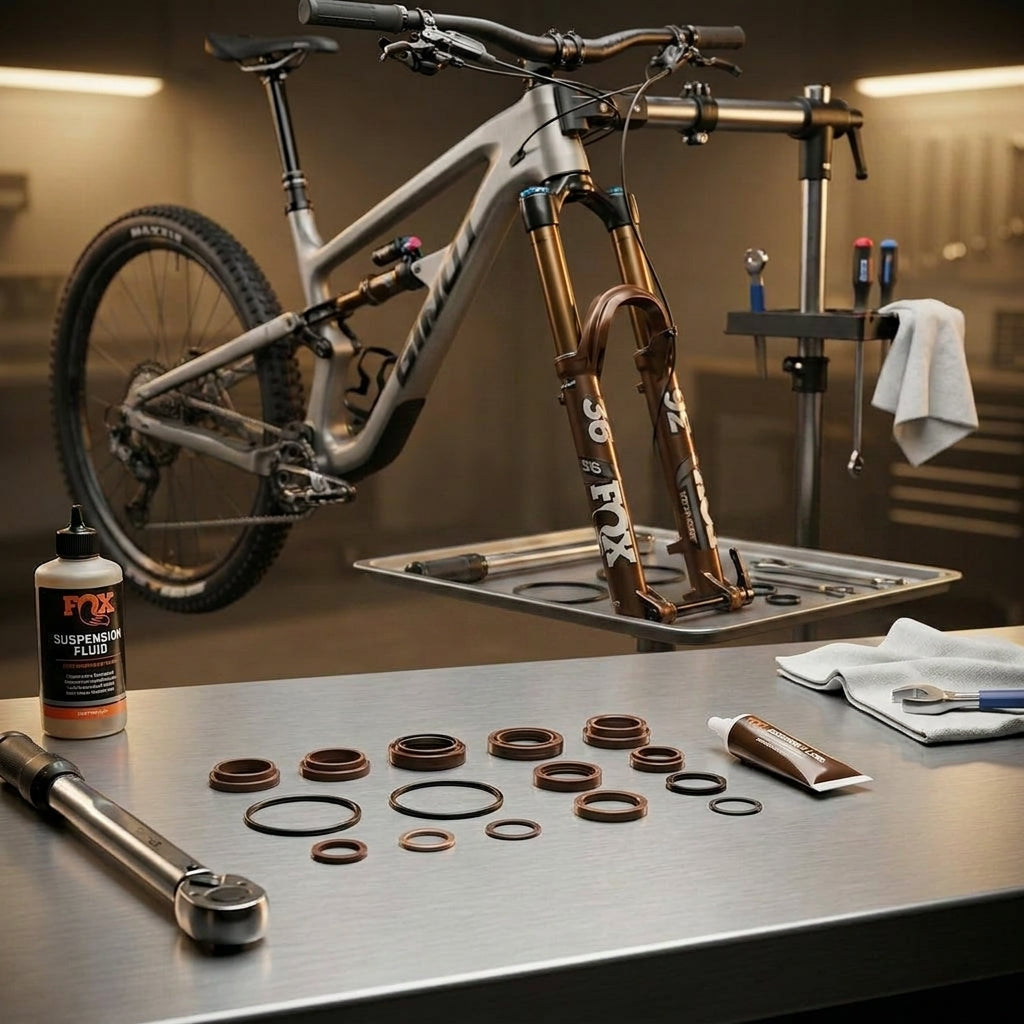 FOX Service Set 36 29in 130-170 Brown. Original Wartungskit für FOX 36 Federgabeln, sichert Top-Performance am Mountainbike.