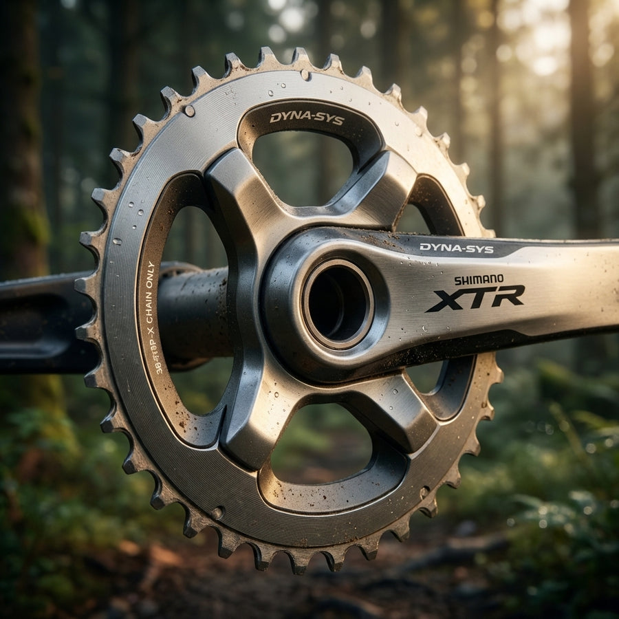 Shimano XTR FC-M980 Kettenblatt 38 Zähne für präzise Kraftübertragung und effizientes Schalten beim Mountainbiking.